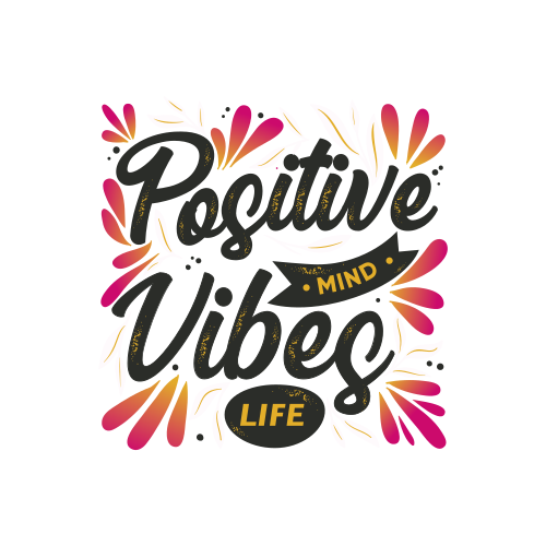 Covoare de vinil cu fraze minte pozitivă vibrații pozitive - TenStickers