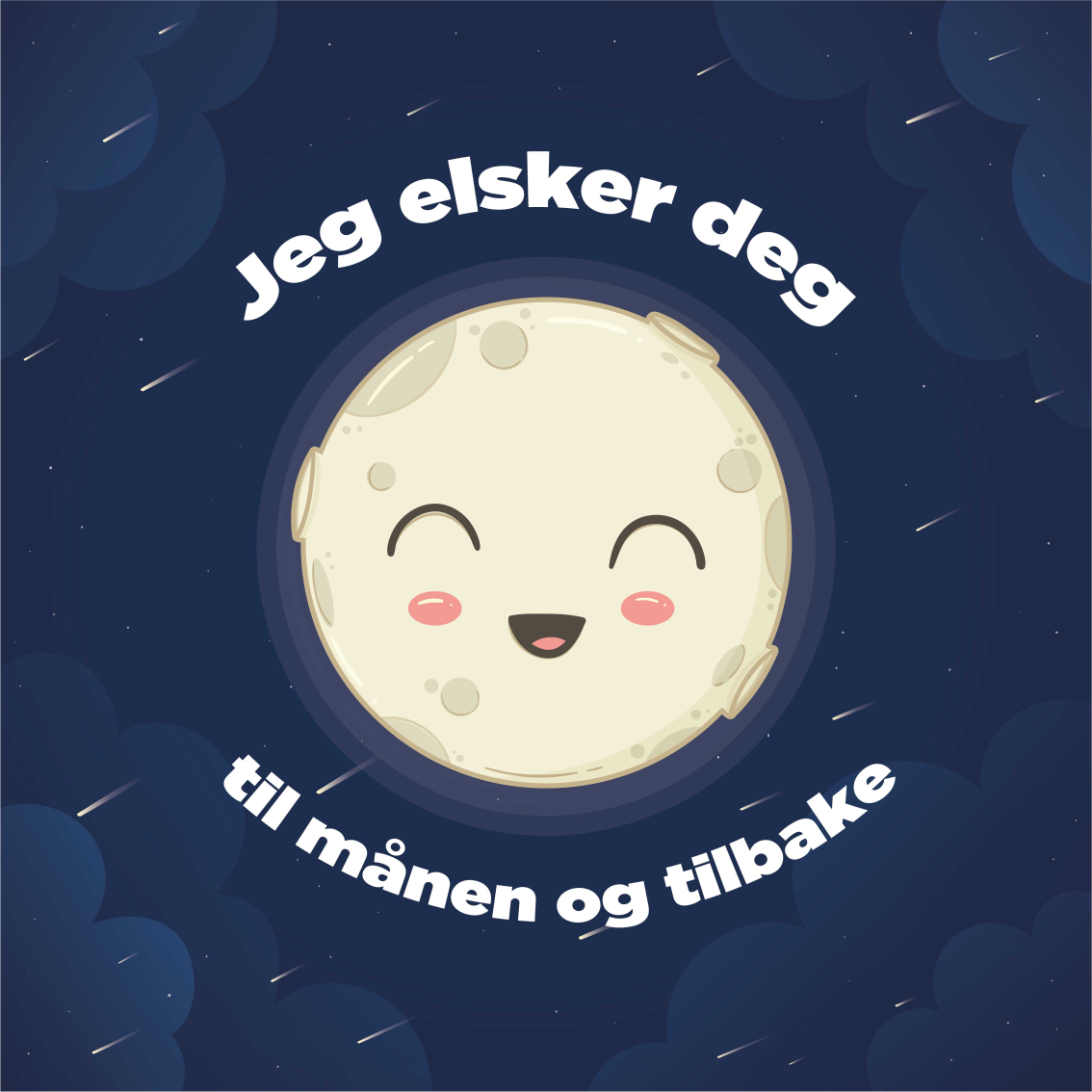 Covoare de vinil cu fraze te iubesc până la lună - TenStickers