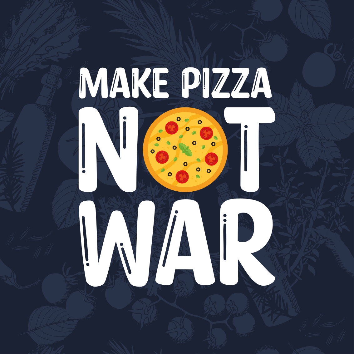 Covoare de vinil cu fraze amuzante pentru pizza - TenStickers
