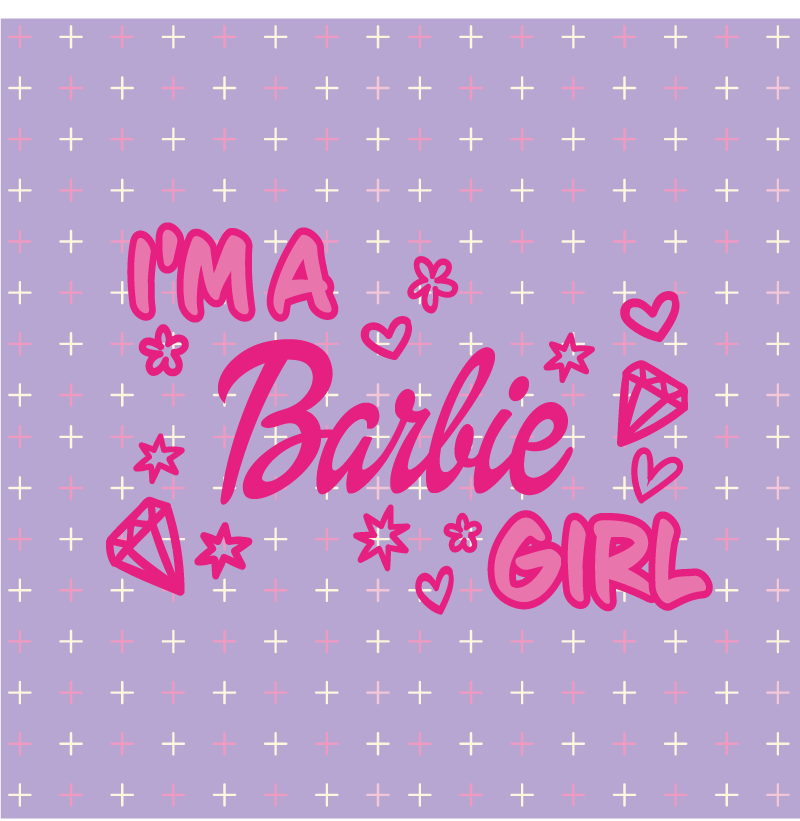 Covoare de vinil cu fraze fata barbie sunt eu - TenStickers
