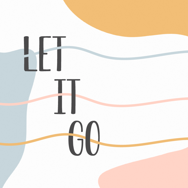 Covoare de vinil cu fraze design pastel „lasă-l să plece” - TenStickers