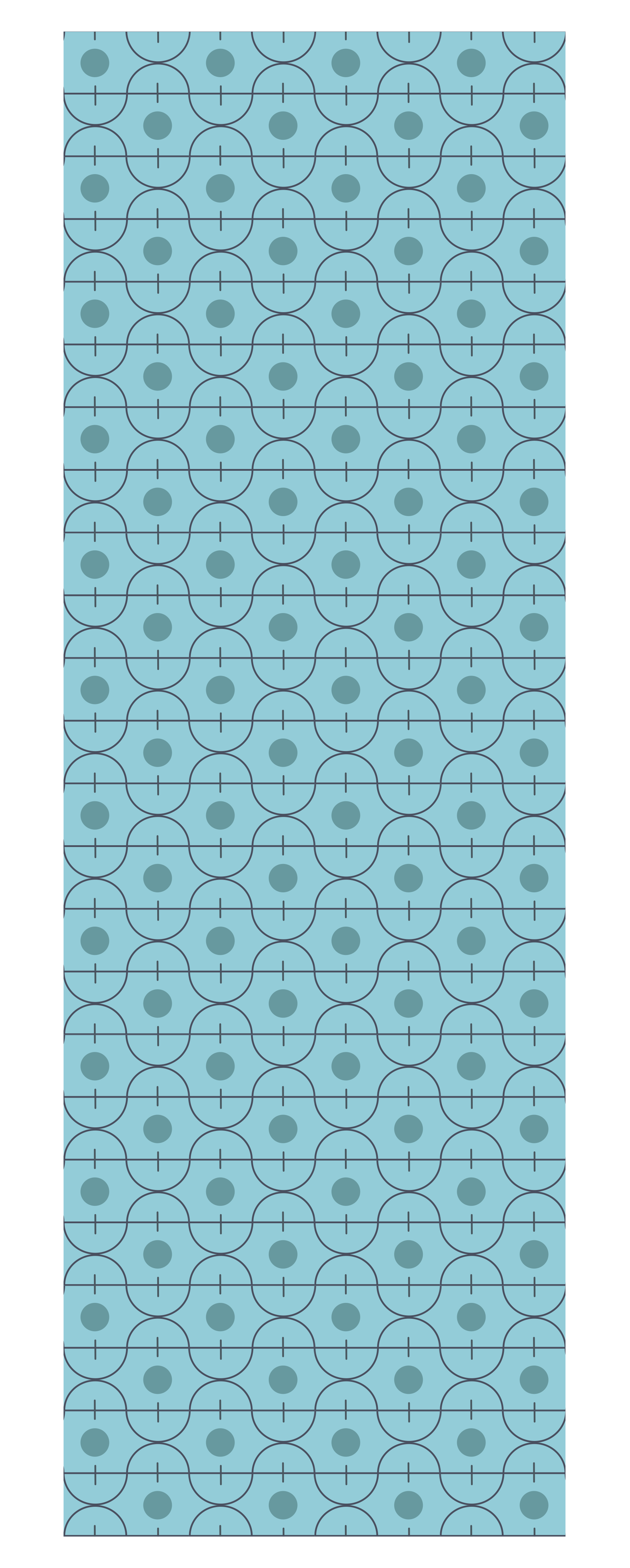 Covor de vinil texturat cu model geometric japonez albastru - TenStickers