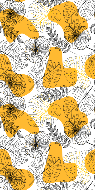 Covor de vinil texturat design floral kallax - TenStickers