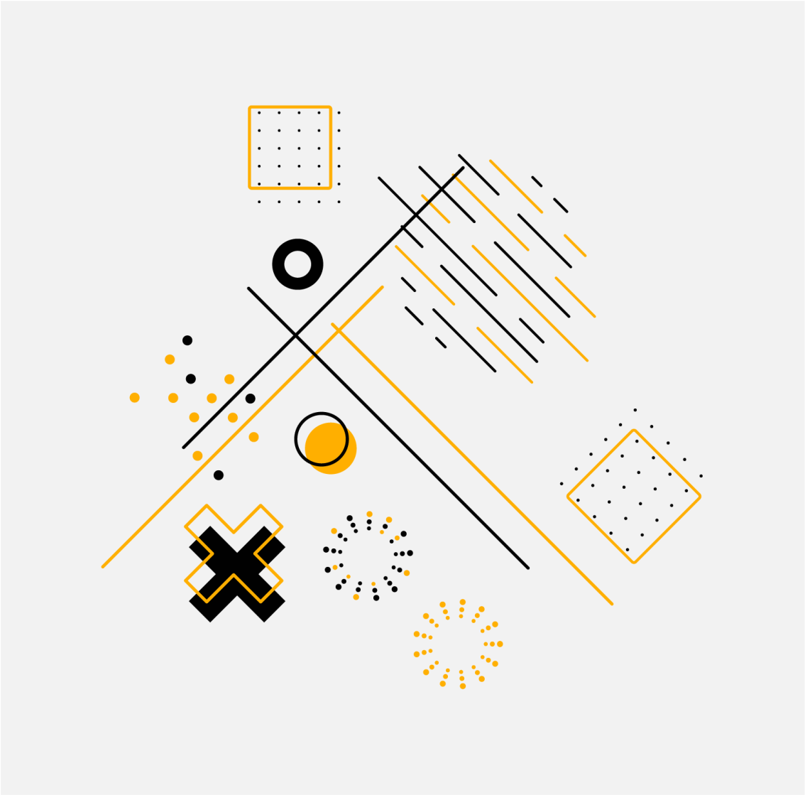 Covor de vinil geometric cercuri concentrice - TenStickers