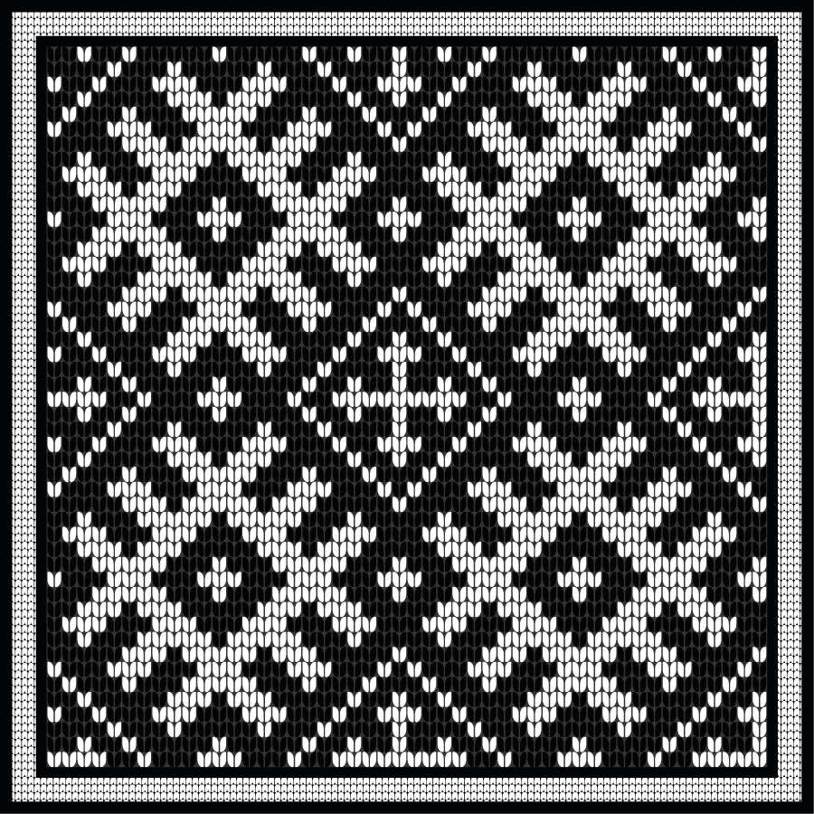 Covor de vinil geometric model pătrate legate viking - TenStickers