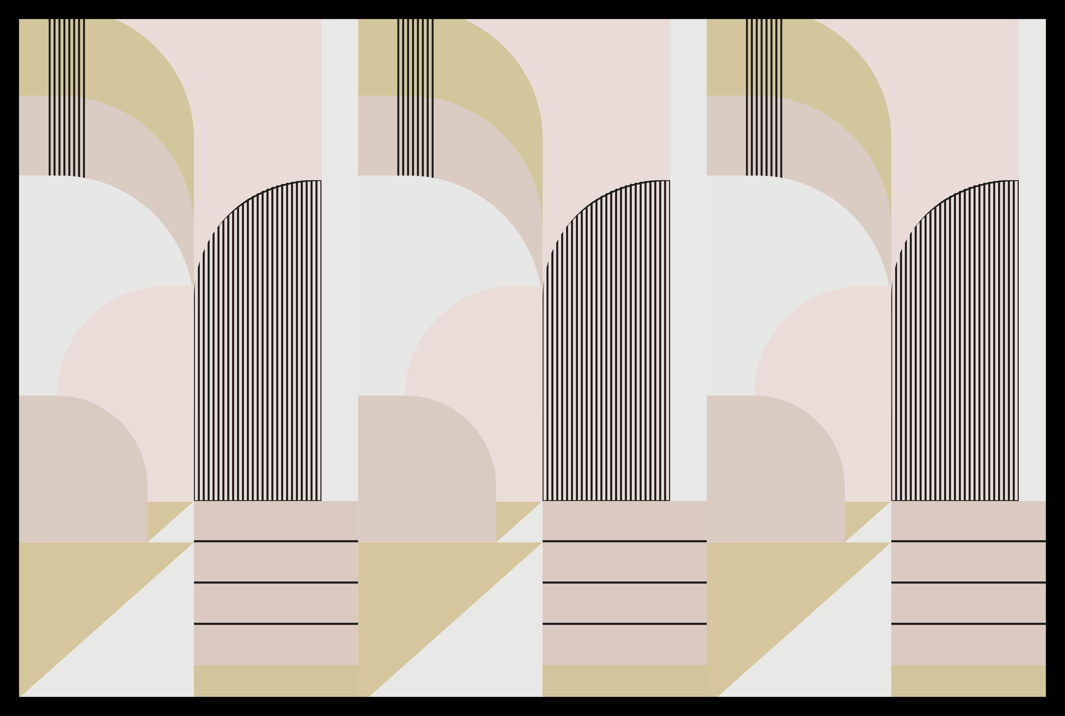 Covor de vinil geometric design urban în culori pastel - TenStickers