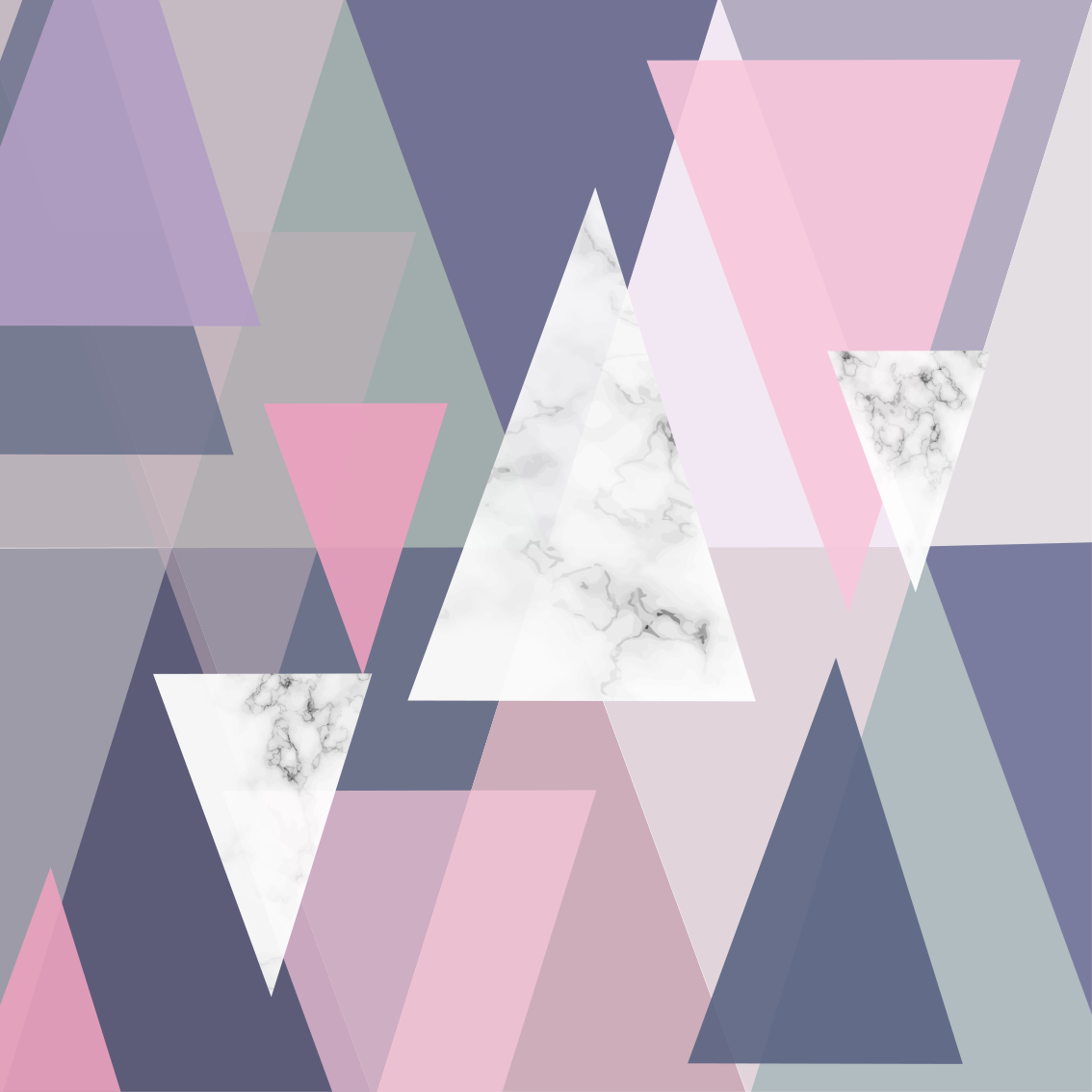 Covor de vinil geometric cu triunghiuri 3d pentru perete - TenStickers