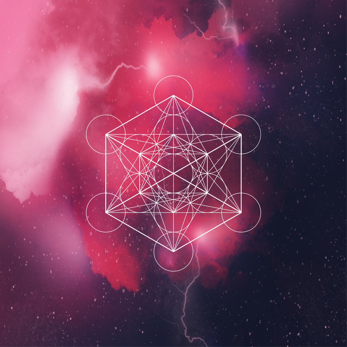 Covor de vinil geometric simbol metatron - TenStickers