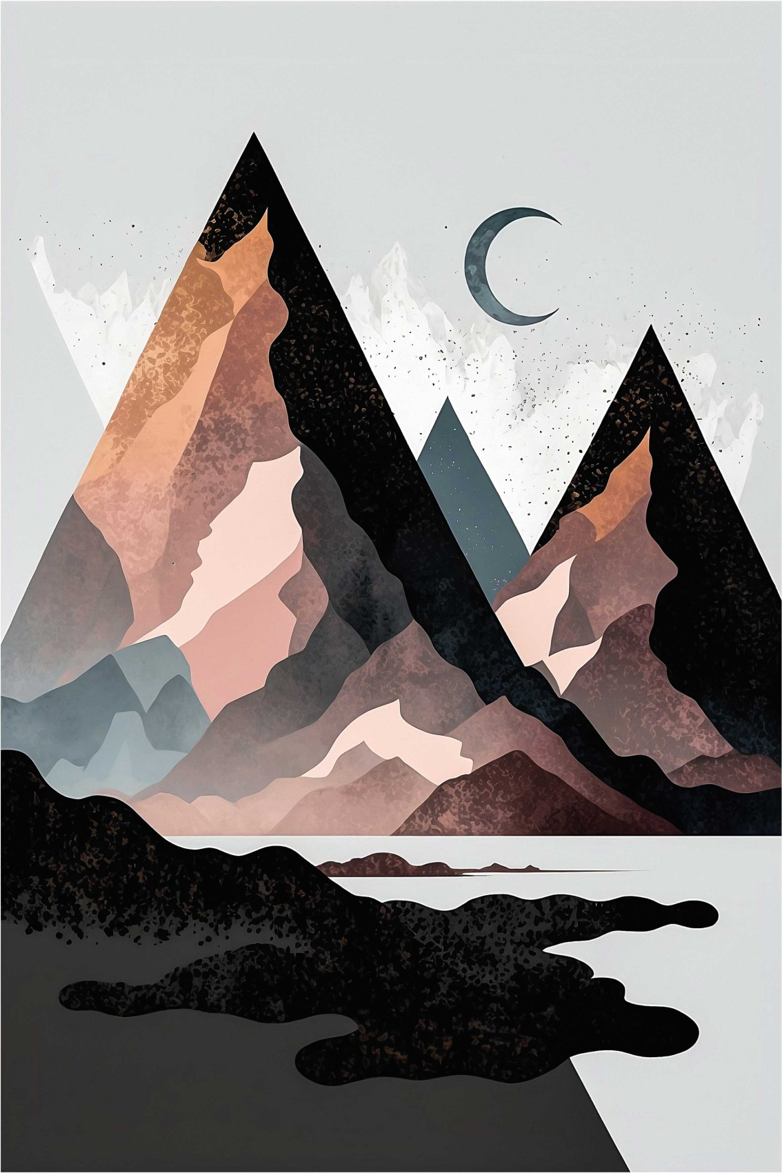 Covor de vinil geometric munți nordici geometrice - TenStickers