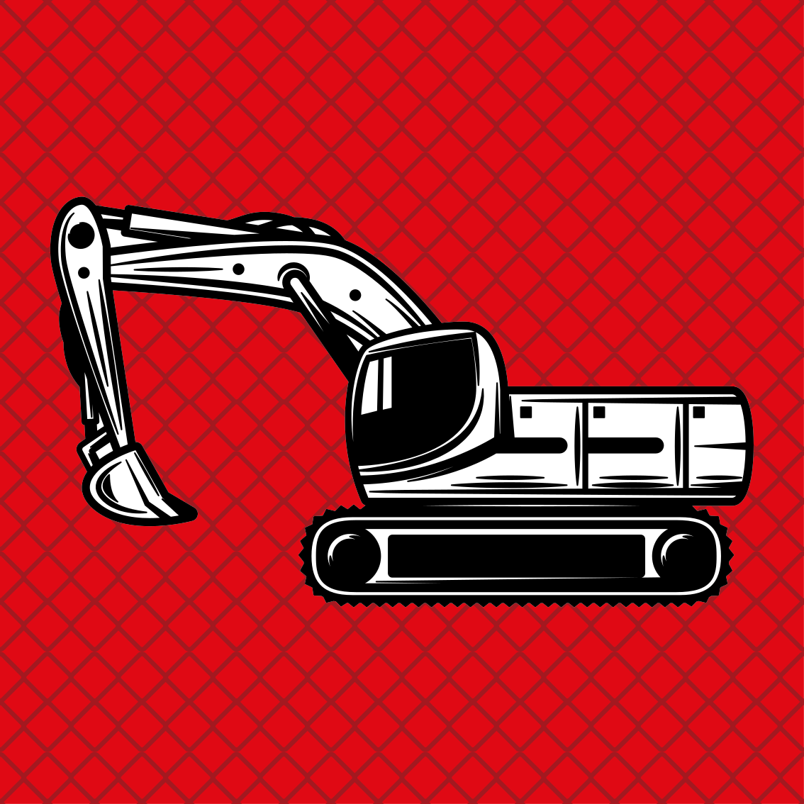 Covor de vinil pentru copii excavator monocolor - TenStickers