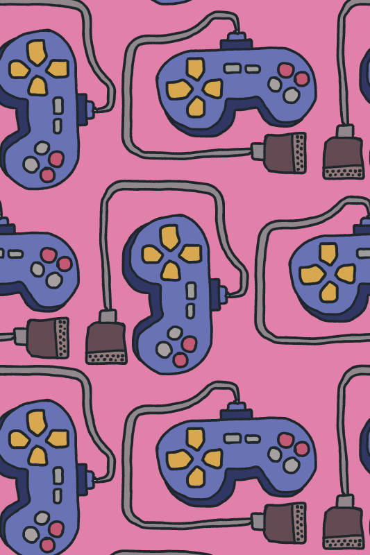 Covor de vinil jocuri model controller retro - TenStickers