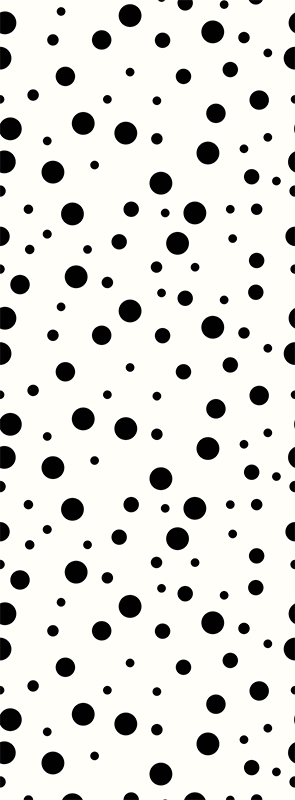 Covor de vinil hol cu buline negre pe fond alb - TenStickers