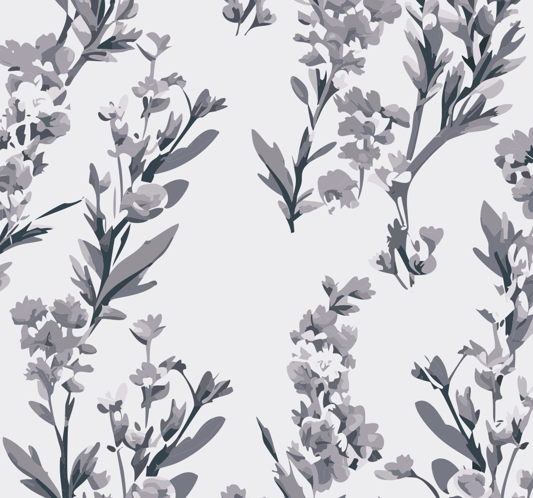Covor de vinil gri cu design floral - TenStickers