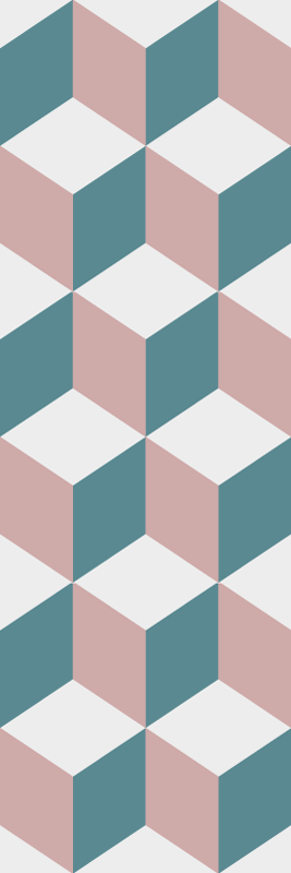 Covor de vinil hol cuburi colorate pastel - TenStickers