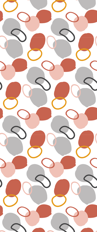 Covor de vinil hol puncte geometrice colorate abstracte - TenStickers