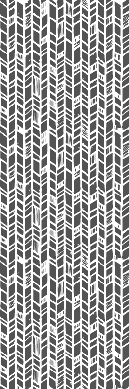 Covor de vinil hol model tribal alb-negru - TenStickers