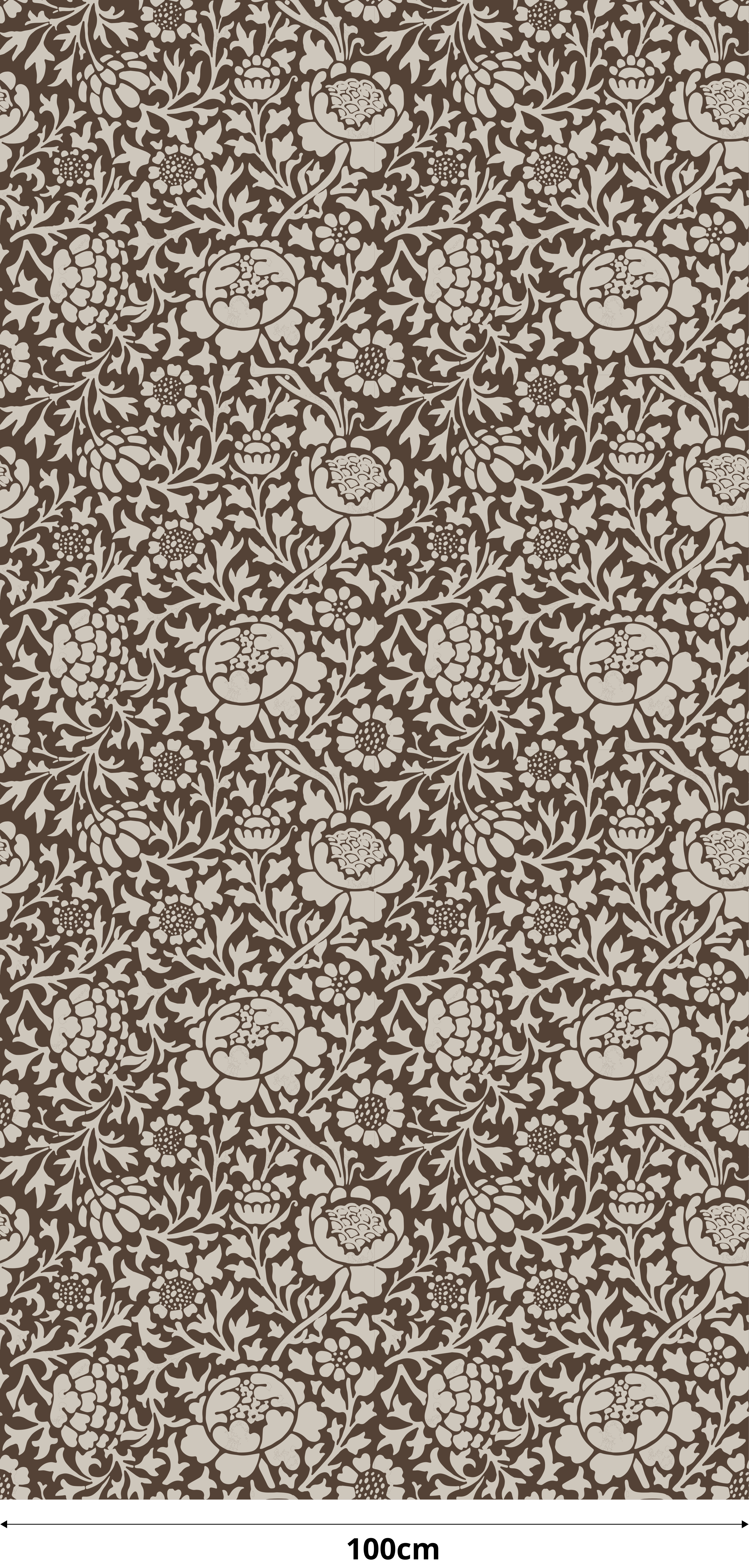 Covor vinil maro cu imprimeu floral vintage - TenStickers