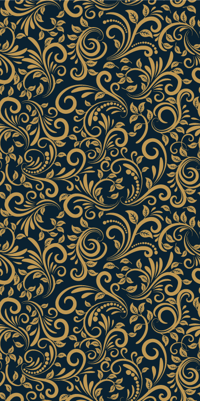 Covor vinil maro versace aur negru - TenStickers