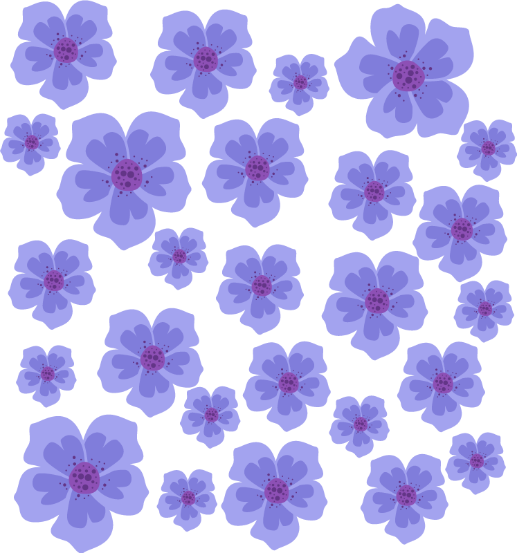 Covor de vinil violet flori violet pentru ciclu - TenStickers
