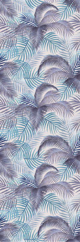 Covor de vinil violet cu model de frunze tropicale - TenStickers