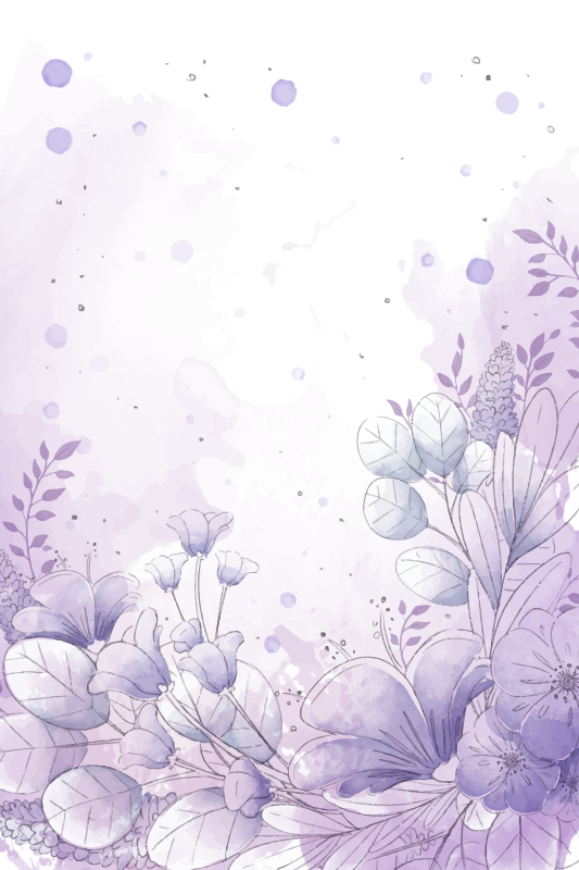 Covor de vinil violet cu flori violet și albastre - TenStickers