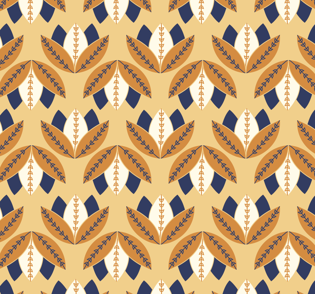 Covor de vinil portocala tapet geometric - TenStickers