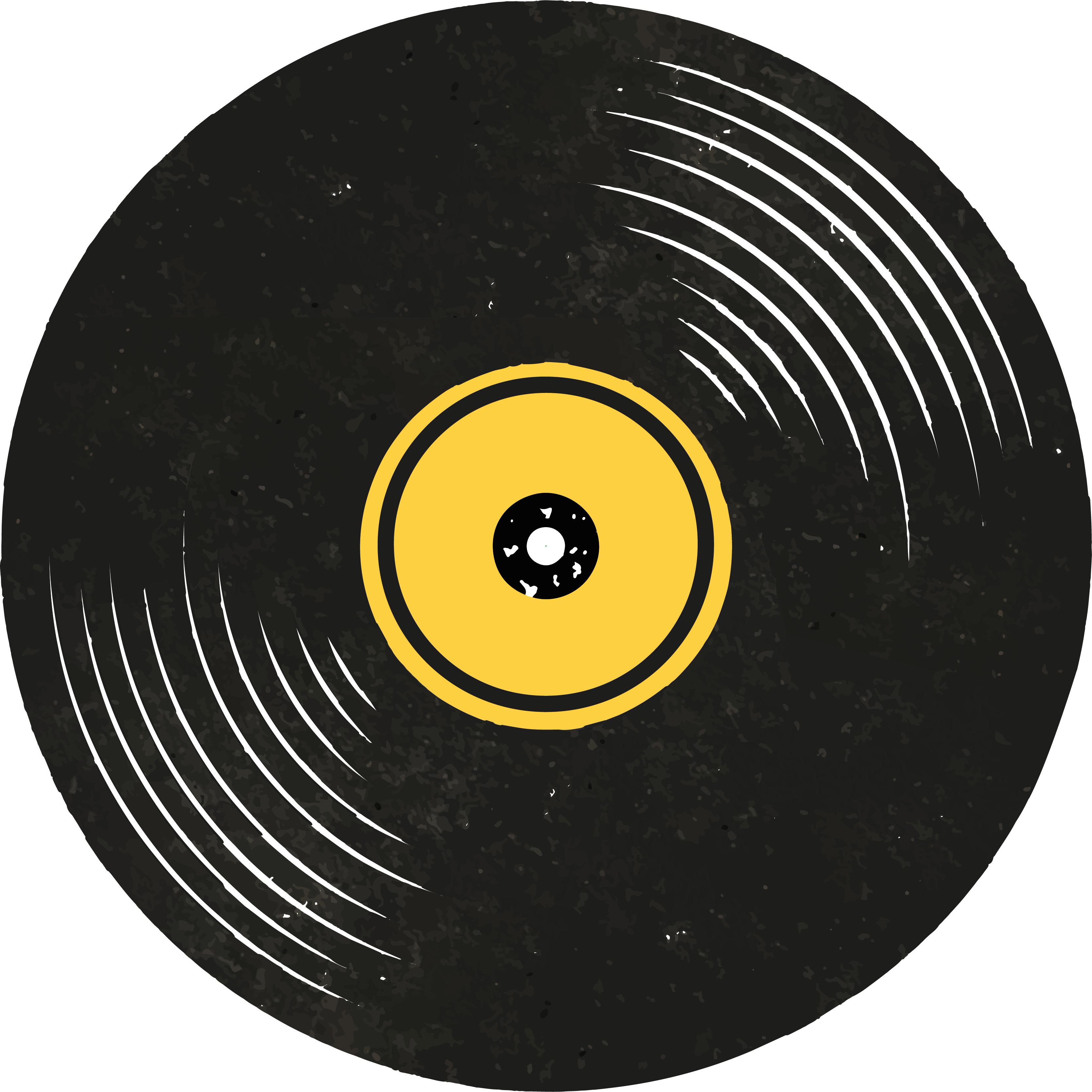 Covor vinil negru cu discuri vinil vintage - TenStickers