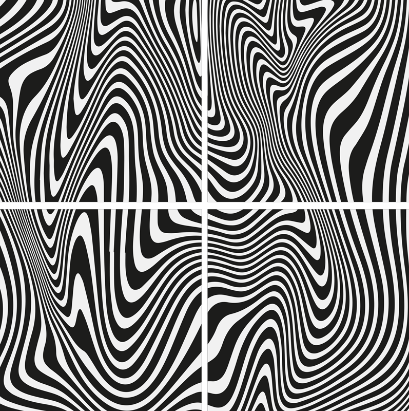 Covor vinil negru efect 3d zebra - TenStickers