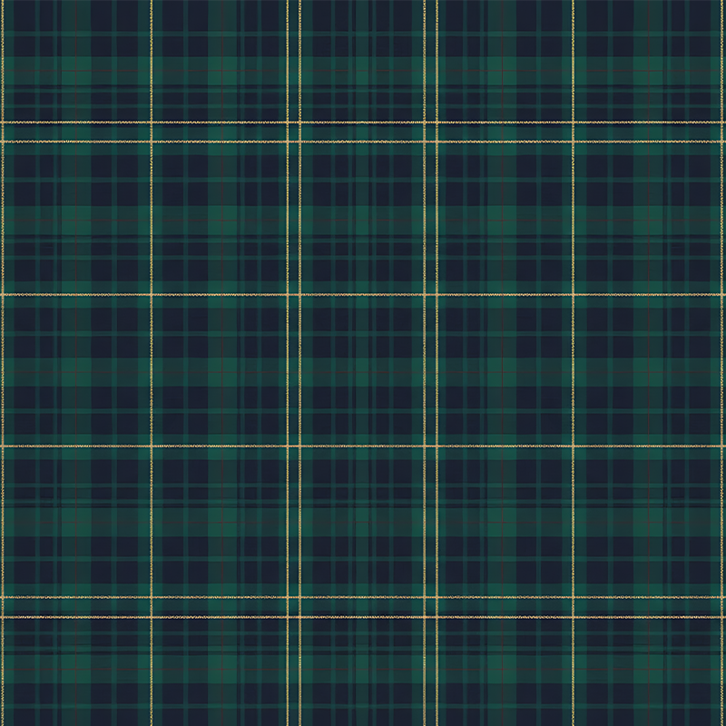 Covor vinil verde tartan Închis - TenStickers
