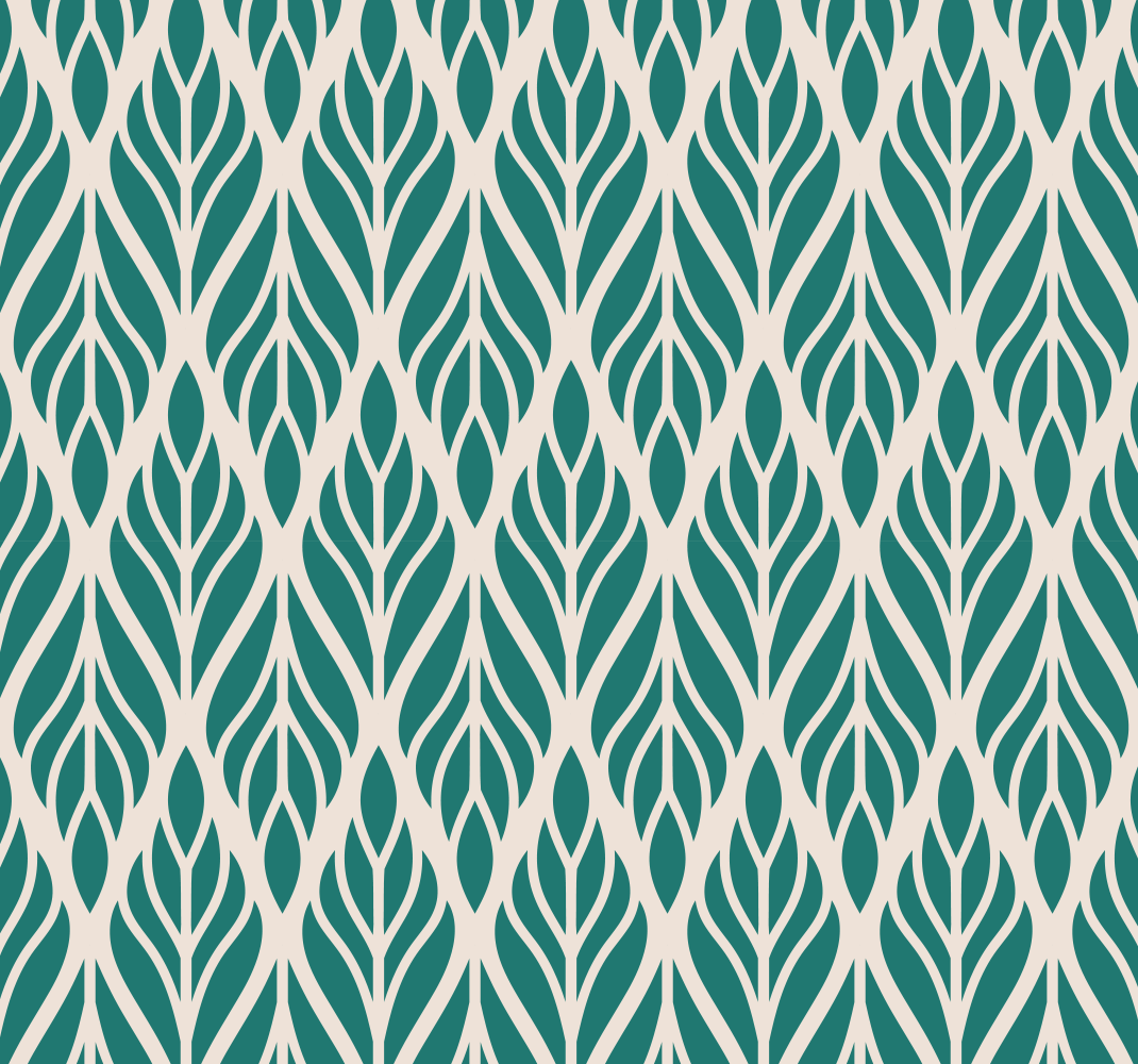 Covor vinil verde cu model floral etnic - TenStickers