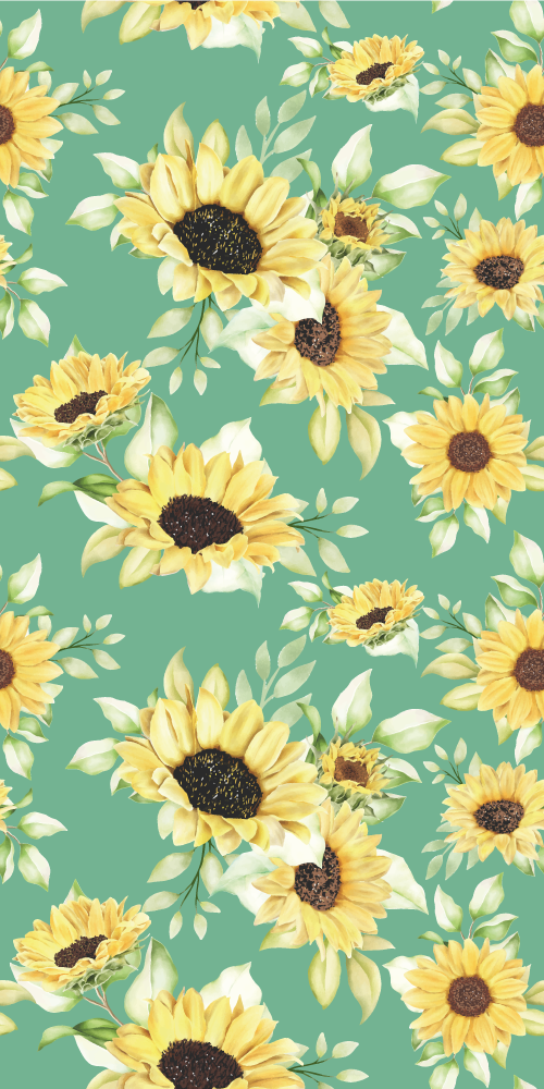 Covor vinil verde design floral primăvăratic mic - TenStickers