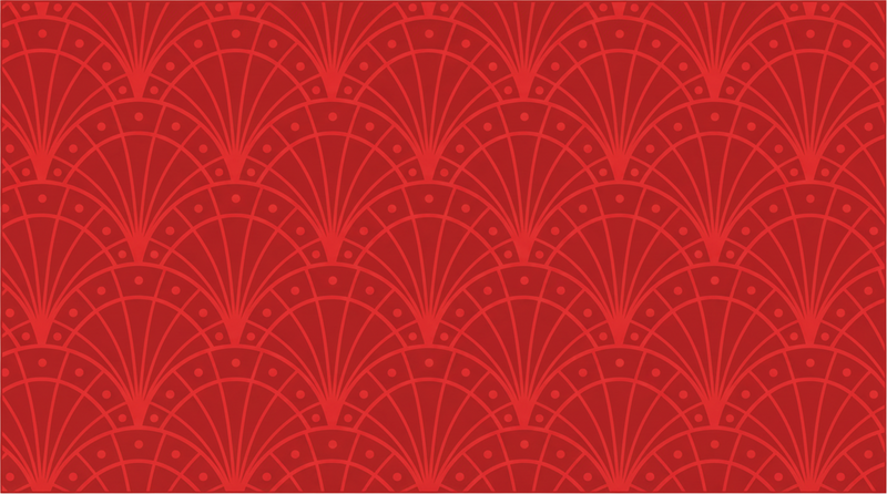 Covor vinil roșu art deco elegant - TenStickers