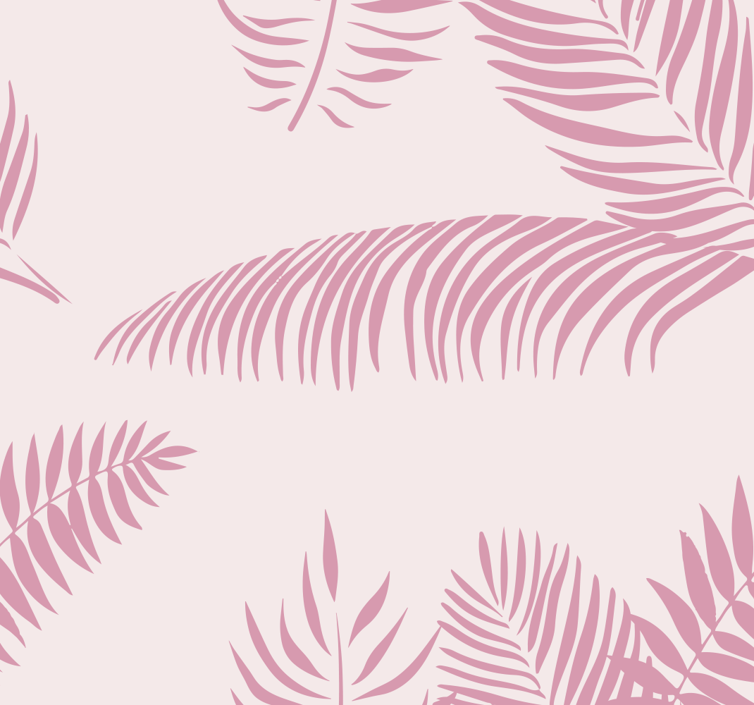 Covor vinil roz frunze mari de palmier - TenStickers