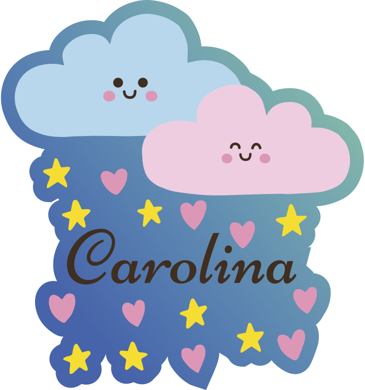 Covor de vinil personalizabil și nori - TenStickers