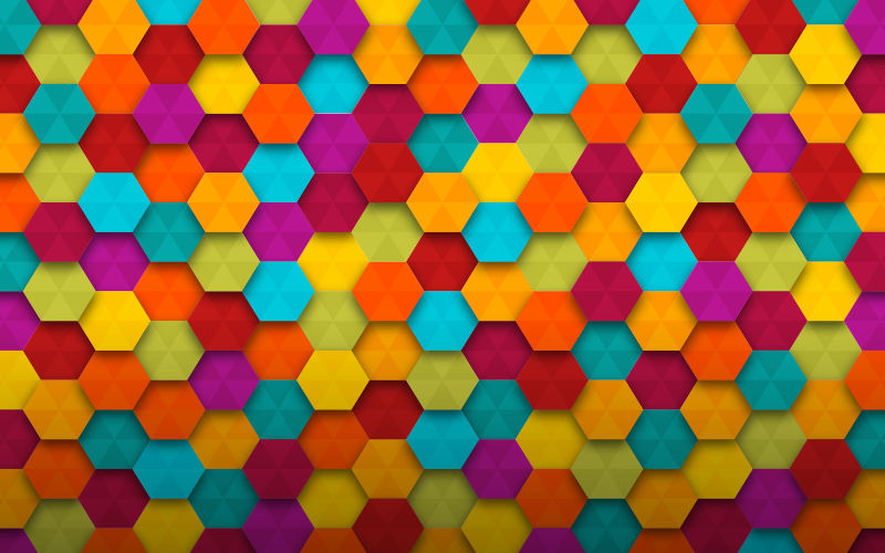 Covor colorat din vinil geometric cu hexagon - TenStickers