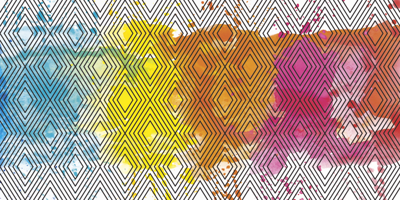 Covoare de vinil diamante geometrice de acuarelă - TenStickers