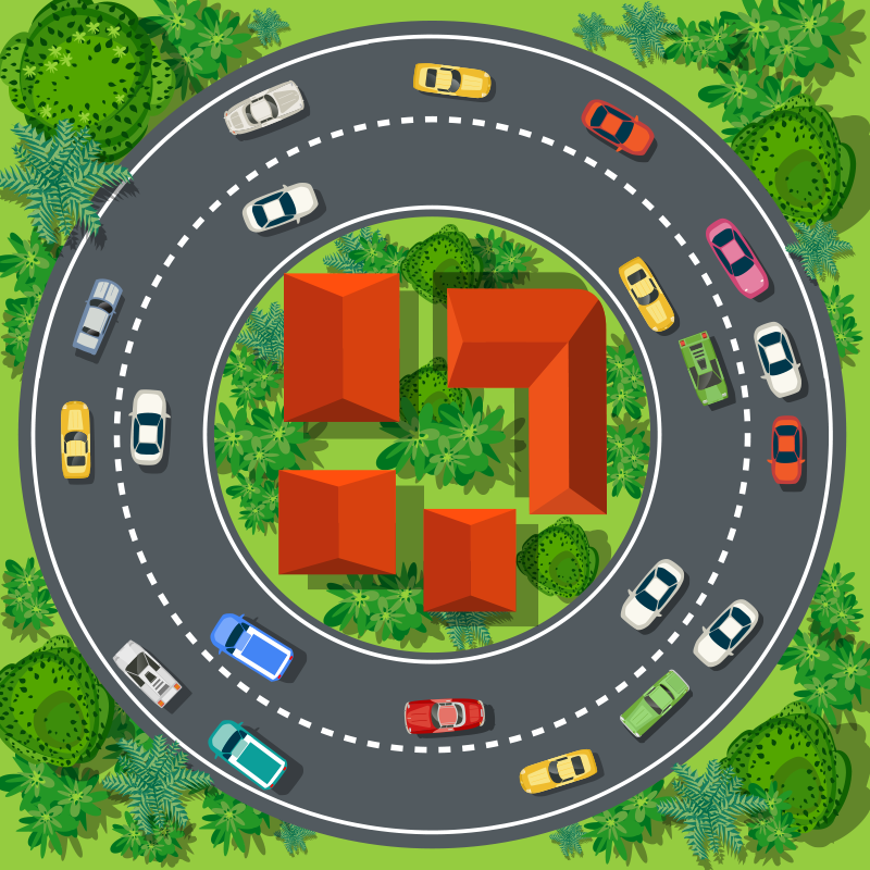 Alții covor de vinil circuit jucăuș - TenStickers