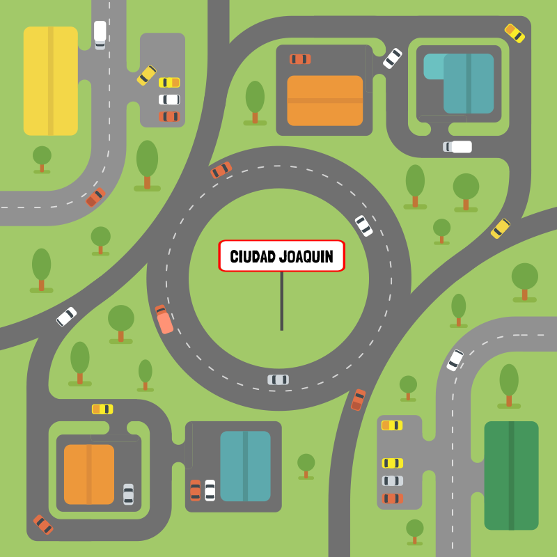 Covor pătrat de vinil oraș cu nume personalizat - TenStickers