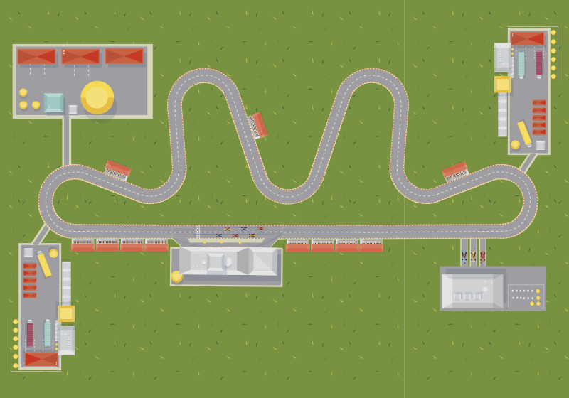 Covor de vinil fabulos auto city track - TenStickers