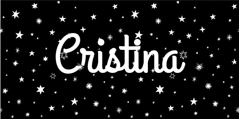 Covor de vinil cu nome înstelat personalizat - TenStickers