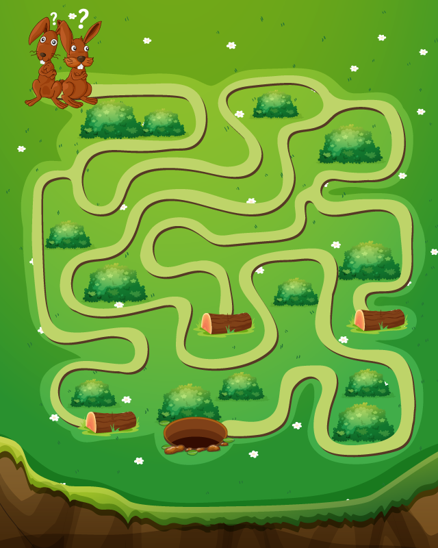 Covor de vinil fabulos pentru copii joc de labirint - TenStickers