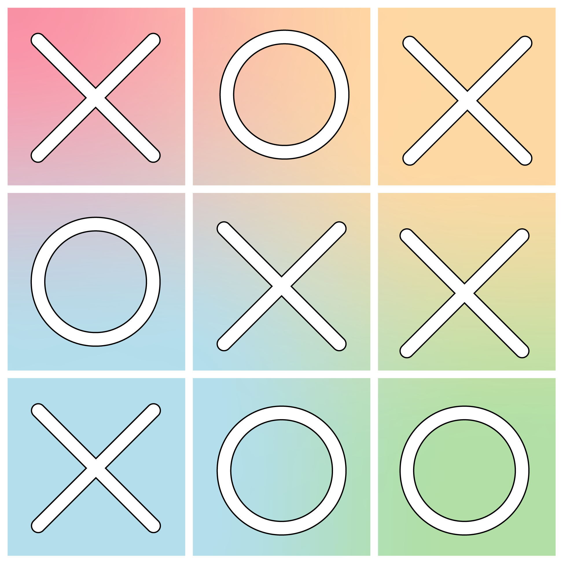 Joc de covor de vinil tic tac toe - TenStickers