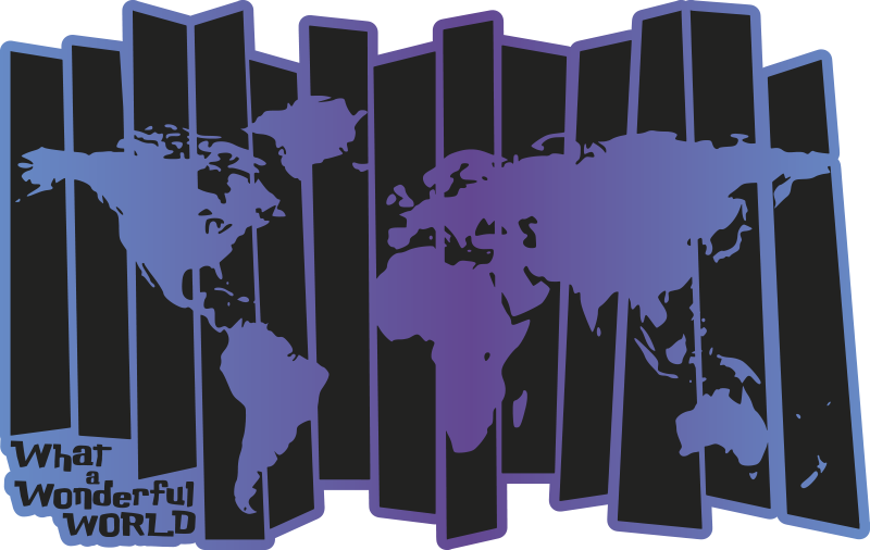 Harta mondială ce minunat covor mondial de vinil - TenStickers