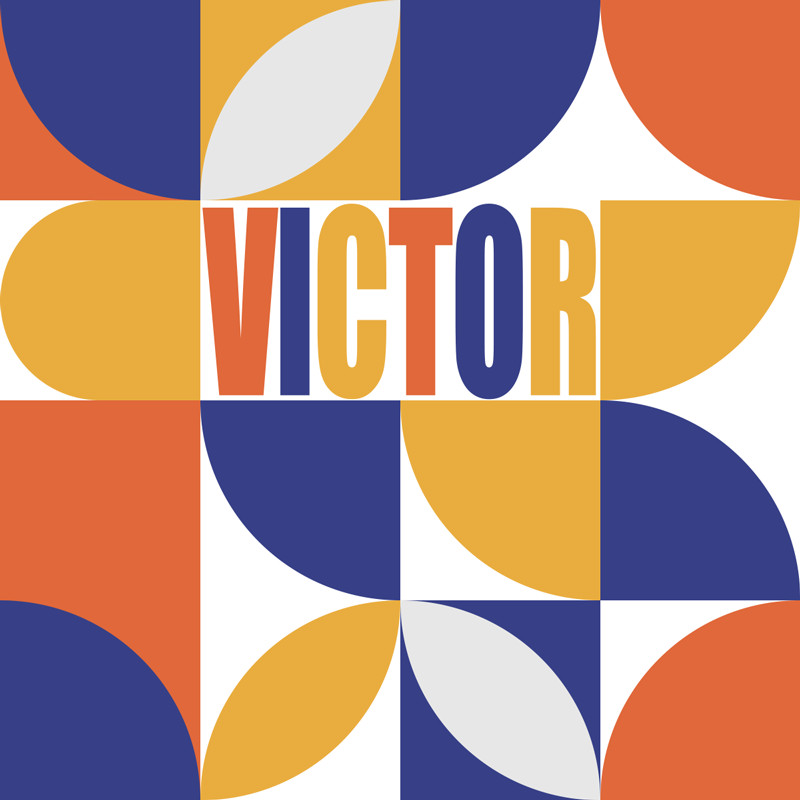 Covor de vinil cu nome geometric personalizabil - TenStickers