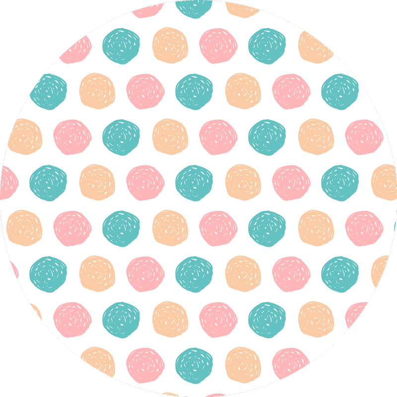 Puncte polka din covor minimalist din vinil - TenStickers