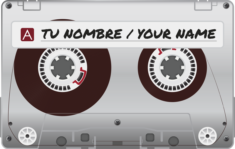 Covor pvc radio casetă cu nume - TenStickers