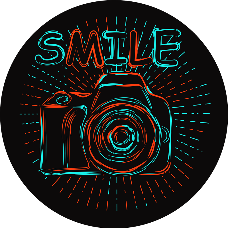 Covor de vinil camera retro stil vintage - TenStickers