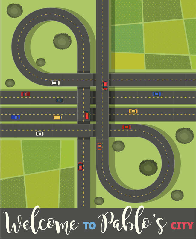 Covor de vinil cu nome hartă de joc personalizabilă - TenStickers