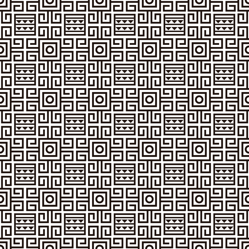 Covoare de vinil etnic alb-negru uimitoare - TenStickers