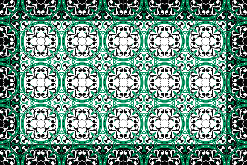 Covor frumos din salon de vinil mozaic - TenStickers